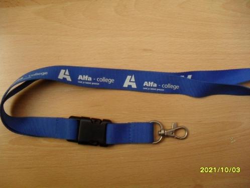 NIEUW Keycord van het Alfa college, Verzamelen, Sleutelhangers, Nieuw, Overige typen, Ophalen of Verzenden