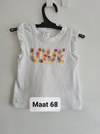 Wit met gekleurde "Love"shirt van H&M Maat 68, Kinderen en Baby's, Babykleding | Maat 68, Meisje, Shirtje of Longsleeve, Ophalen of Verzenden