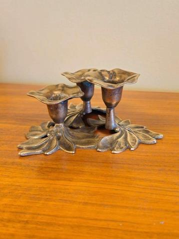Vintage Messing Art Nouveau Kandelaar Kaarsenhouder beschikbaar voor biedingen