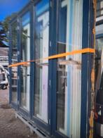 Hardhouten pui met dubbele deuren en zijlichten hoog uitgevo, Doe-het-zelf en Verbouw, Deuren en Horren, Ophalen of Verzenden