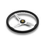 Momo California sportstuur Zwart leder Chroom spaken 360mm, Ophalen of Verzenden