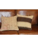 2x kelim kussen vintage wol kussens ca 45x45 cm met vulling, Huis en Inrichting, Woonaccessoires | Kussens, Ophalen of Verzenden