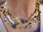 FIVA Jewelry Design 150 cm Collier Parelmoer Hout Glas NIEUW, Verzenden, Nieuw