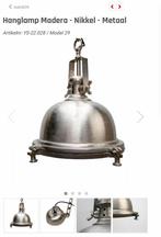 Stoere Nikkel Hanglamp Madera, Ophalen, Nieuw, Metaal, 50 tot 75 cm