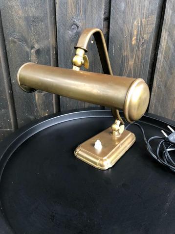 Prachtige Art Deco Bankiers of Pianolamp Messing, Jaren 30. beschikbaar voor biedingen
