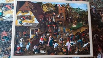Puzzel Breugel spreekwoorden 1000 stukjes + poster beschikbaar voor biedingen