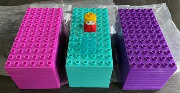 Strictly Briks Bouwplaat 6x12  - Magenta . Turqoise . Paars  beschikbaar voor biedingen