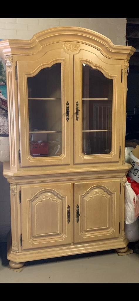 Hoge servies/buffet kast., Huis en Inrichting, Kasten | Buffetkasten, Zo goed als nieuw, 200 cm of meer, 100 tot 150 cm, 25 tot 50 cm