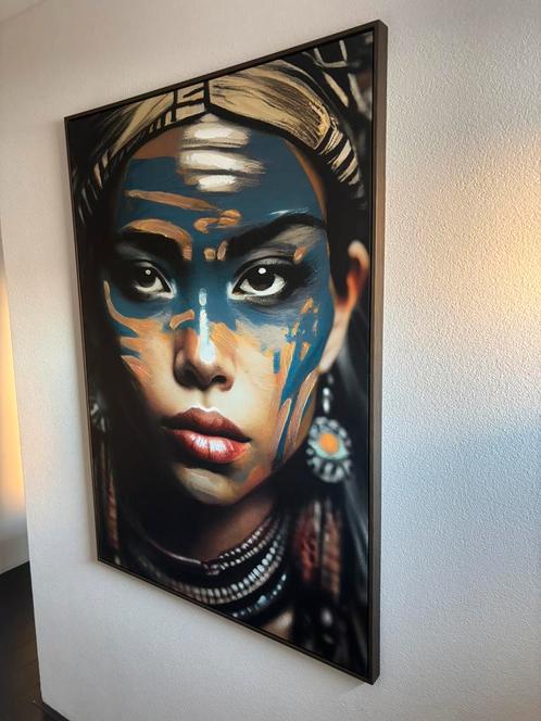 Schilderij canvas incl lijst 100x140, Antiek en Kunst, Kunst | Schilderijen | Modern, Ophalen