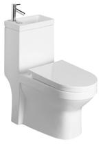 Staande Duoblok WC met Toiletfontein Softclose WC bril Hygie, Doe-het-zelf en Verbouw, Sanitair, Ophalen, Info@dealplein.nl, Toilet