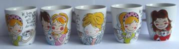 Douwe Egberts 5 Mokken Blond Hoogte 7.7 cm beschikbaar voor biedingen
