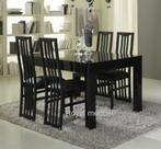 Eettafel Forever Hoogglans zwat marmer grijs wit-SALE-, Nieuw, Vijf personen of meer, 150 tot 200 cm, Rechthoekig