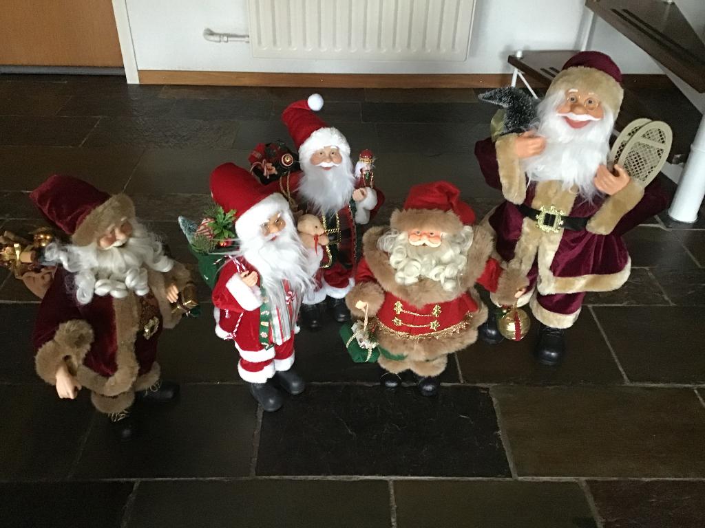 Kerstman, rood, 5 stuks, Diversen, Kerst, Ophalen of Verzenden, Zo goed als nieuw