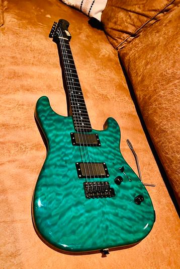 ESP Custom Shop 1980s Stratocaster Trans Green Quilted Maple beschikbaar voor biedingen