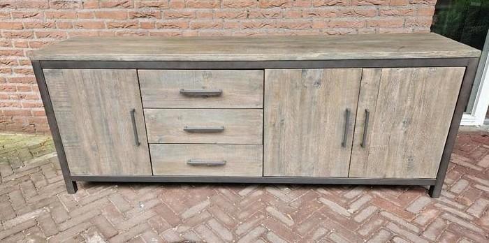 Dressoirkast, Huis en Inrichting, Kasten | Dressoirs, Gebruikt, 200 cm of meer, 25 tot 50 cm, Met lade(s), Met deur(en), Met plank(en)