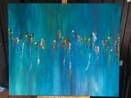 Kleurrijk schilderij groot 100cmx120cm, Antiek en Kunst, Ophalen