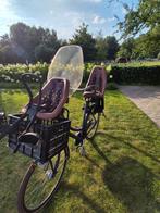Thule Yepp voor- en achterzitje met scherm, Fietsen en Brommers, Fietsaccessoires | Fietsstoeltjes, Ophalen, Gebruikt, Yepp, Voetsteuntjes