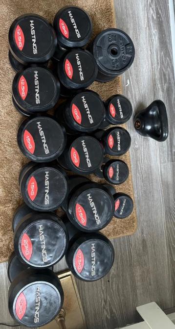 Hastings Dumbbell Set – Compleet van 2,5kg t/m 20kg –  beschikbaar voor biedingen