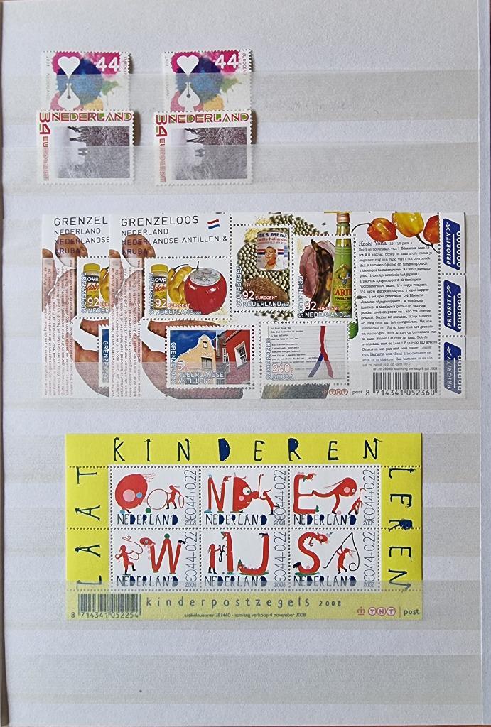 Postzegels Nederland 2008-2010 postfris dubbel in album, Postzegels en Munten, Postzegels | Nederland, Postfris, Na 1940, Ophalen