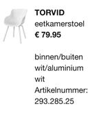 Torvid eetkamerstoel ikea wit, Huis en Inrichting, Stoelen, Ophalen, Nieuw, Wit, Eén