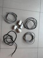 Lampfittingen met snoer - DIY verlichting, Ophalen, Gebruikt, Wit, Rond