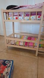 Poppen houten stapelbed met beddengoed, Ophalen of Verzenden, Zo goed als nieuw