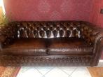 Chesterfield 2 zits bank, Ophalen, Gebruikt, Tweepersoons, 75 tot 100 cm