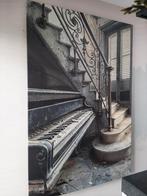 Canvas schilderij Werk aan de Muur, Huis en Inrichting, Woonaccessoires | Schilderijen, Tekeningen en Foto's, Ophalen, Zo goed als nieuw