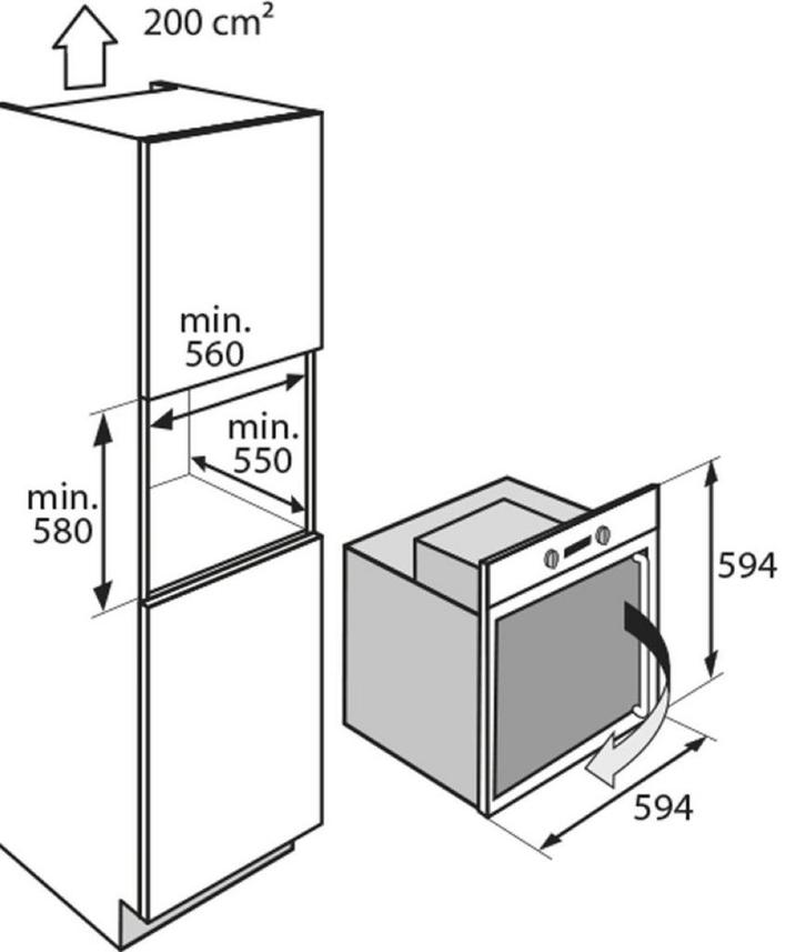 Atag inbouw oven RVS met zwenkdeur, Witgoed en Apparatuur, Ovens, 45 tot 60 cm, Ophalen
