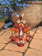 folklore Mexicaanse levensboom kandelaar terracotta tree, Ophalen of Verzenden, Zo goed als nieuw, Overige materialen, Minder dan 25 cm