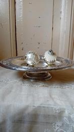 Verzilverde schaal op voet, Antiek en Kunst, Antiek | Goud en Zilver, Verzenden