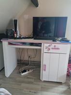 Bureau kinderbureau Wit met roze accenten, Ophalen, Gebruikt