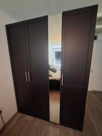 PAX kast IKEA 4 deurs B175 x D58 x H236 zwartbruin