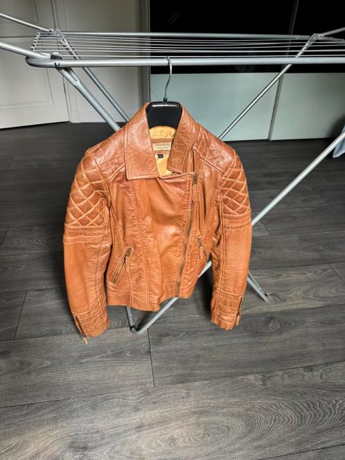 Chyston Leren jack - maat L - circa 40-42, Kleding | Dames, Jassen | Zomer, Zo goed als nieuw, Maat 38/40 (M), Zwart, Ophalen of Verzenden