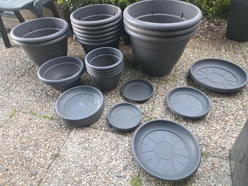 Elho potten - schalen - onderschotels (per stuk mogelijk), Tuin en Terras, Bloempotten, Zo goed als nieuw, Kunststof, Rond, Ophalen of Verzenden