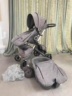 Stokke Xplory V5 met voetenzak en tassen: grijs / grey, Gebruikt, Verstelbare duwstang, Ophalen, Kinderwagen