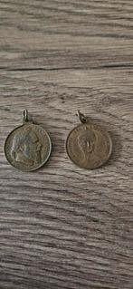 Nederland 2x penning Willem lll en wilhelmina leuk, Ophalen of Verzenden, Brons, Nederland