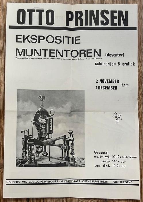 affiche Otto Prinsen Soest surrealiisme Muntentoren Deventer, Antiek en Kunst, Kunst | Schilderijen | Modern, Ophalen of Verzenden