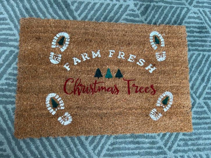 Kerst Deurmat zelf gemaakt Nieuw!, Tuin en Terras, Deurmatten, Nieuw, Kokos, Droogloopmat, Binnen, Buiten, Ophalen of Verzenden