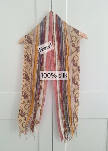Nieuwe kleurrijke patchwork sjaal 100% zijde beschikbaar voor biedingen