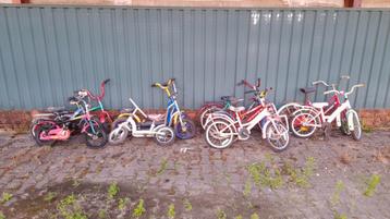 Partij kinderfietsen 12 en 16 inch. beschikbaar voor biedingen