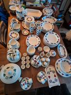 Compleet Boerenbont Servies Boch handpainted, Huis en Inrichting, Keuken | Servies, Ophalen, Gebruikt, Aardewerk, Boerenbont