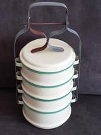 Vintage Tiffin / gestapelde voedsel containers / emaille, Ophalen of Verzenden, Gebruikt