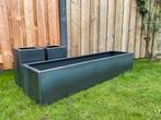 Bloembak corten staal maatwerk border robuust industrieel, Tuin en Terras, Bloembakken en Plantenbakken, Tuin, 100 cm of meer