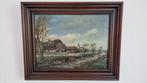H.c.kranenburg, Oude Boerderij langs het water., Antiek en Kunst, Kunst | Schilderijen | Klassiek, Ophalen