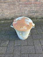Brocante Zinken vuilnisemmer ' Rotterdam ', Ophalen
