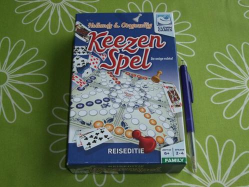 Keezenspel reiseditie - Hollands & oergezellig, Hobby en Vrije tijd, Gezelschapsspellen | Bordspellen, Zo goed als nieuw, Een of twee spelers