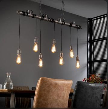 **INDUSTRIËLE HANGLAMP 7-LICHTS | VINTAGE PENDELLAMP EETTAFE beschikbaar voor biedingen