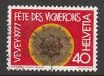 Zwitserland 1977 1088 Wijnfeest Vevey, Gest, Postzegels en Munten, Postzegels | Europa | Zwitserland, Ophalen of Verzenden, Gestempeld