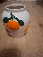 Mooie manderijnen vaas van de action, Huis en Inrichting, Woonaccessoires | Vazen, Overige kleuren, Ophalen of Verzenden, Minder dan 50 cm